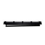 Patch Panel Q-MAX Cat 5e – 24 Puertos, 1U, Para Rack de 19